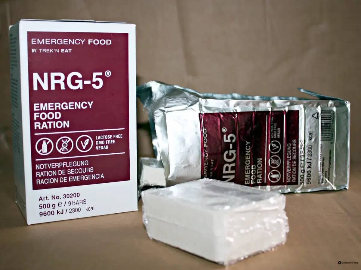 Notfallnahrung NRG 5 – eine Packung deckt den Kalorienbedarf pro Tag ab
