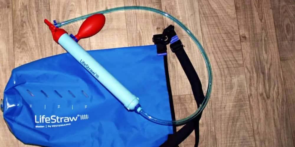 Outdoor Trinkwasserfilter Life Straw mit Wassersack